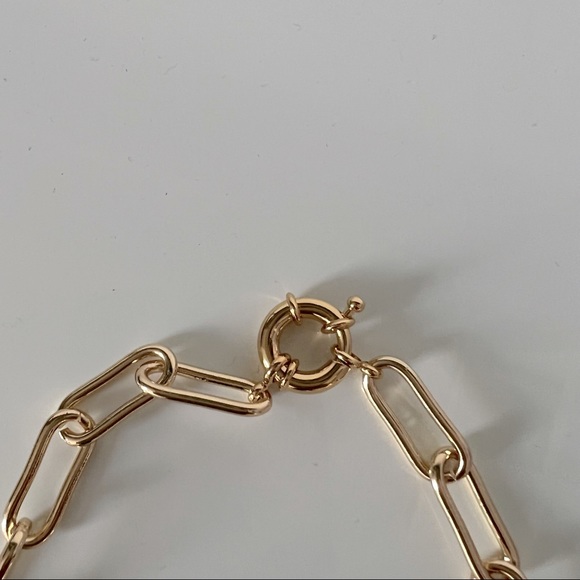 Chain link gold necklace - Picture 4 of 5